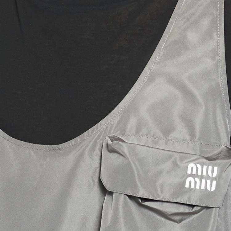 Details for (W) MIU MIU  SS23 无袖口袋连衣裙 灰色 MF4924-121I-F0112
