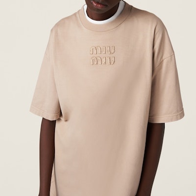 (W) Miu Miu SS24 刺绣短袖迷你连衣裙 驼色 MJA864-137L-F0627-S-OOO Purchase (W) Miu Miu SS24 刺绣短袖迷你连衣裙 驼色 MJA864-137L-F0627-S-OOO