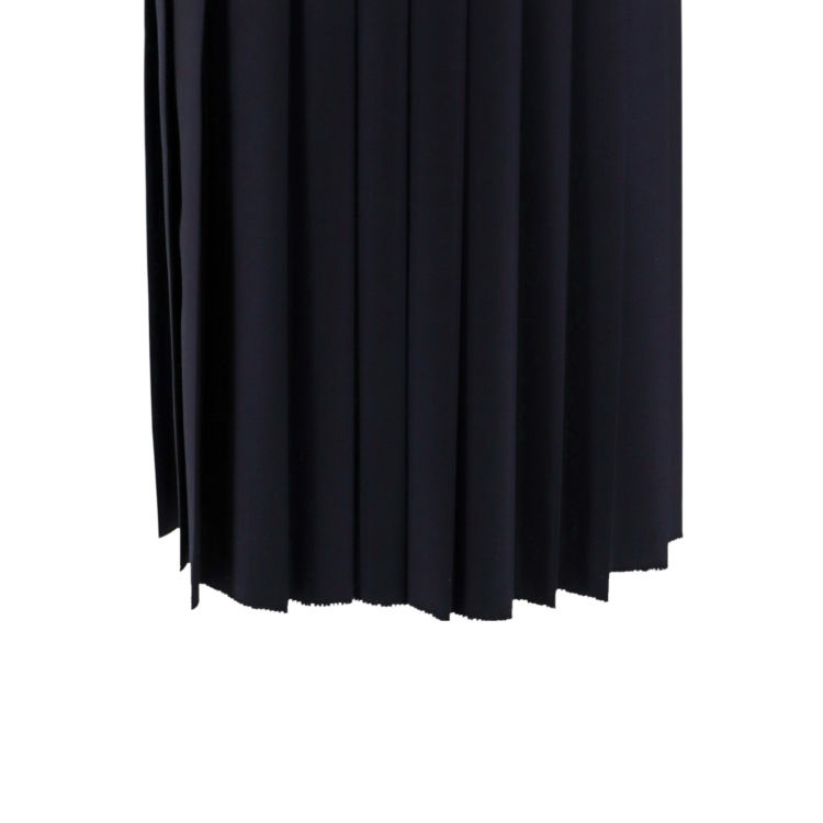 (Women) MIU MIU  SS24 Navy Wool Pleated Zipper Casual Long Skirt. MG2052-11AD-F0008-S-232 圖 4