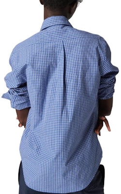 (W) MIU MIU 春夏24格纹刺绣宽松长袖衬衫 蓝色 MK1842-142K-F0013-S-OOO Shop (W) MIU MIU 春夏24格纹刺绣宽松长袖衬衫 蓝色 MK1842-142K-F0013-S-OOO