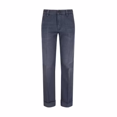 (Women) MIU MIU Straight-Leg Denim Casual Pants Blue MP1820-15EF-F0031-S-OOO