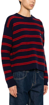 (W) MIU MIU 条纹拼色圆领毛衣 - 红色. MML968-15NQ-F059F-S-OOO Purchase (W) MIU MIU 条纹拼色圆领毛衣 - 红色. MML968-15NQ-F059F-S-OOO