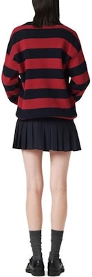 (W) MIU MIU Kardigan Rajut Jalur Kapas Merah Burgundy Butang. MMF857-14M2-F0X58-S-OOO Shop (W) MIU MIU Kardigan Rajut Jalur Kapas Merah Burgundy Butang. MMF857-14M2-F0X58-S-OOO