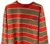 Shop (Women) MIU MIU Striped Crewneck Loose Long Sleeve T-Shirt Orange SS24 MJL014-14RT-F027R-S-000