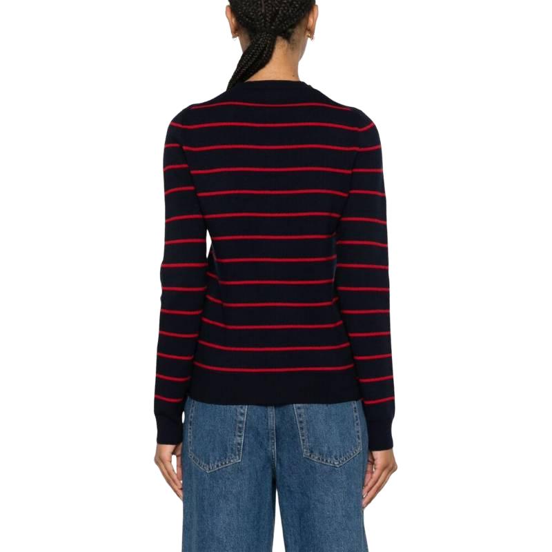 Details for (W) MIU MIU Kardigan Rajutan Jalur Logo Huruf Lengan Panjang Pelbagai Warna. MMF895-15NDF-0969-S-OOO