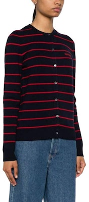 (W) MIU MIU Kardigan Rajutan Jalur Logo Huruf Lengan Panjang Pelbagai Warna. MMF895-15NDF-0969-S-OOO Cheap (W) MIU MIU Kardigan Rajutan Jalur Logo Huruf Lengan Panjang Pelbagai Warna. MMF895-15NDF-0969-S-OOO