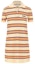 Order (W) MIU MIU 条纹徽标短袖迷你连衣裙 浅棕色. MMA847-14AX-F0061