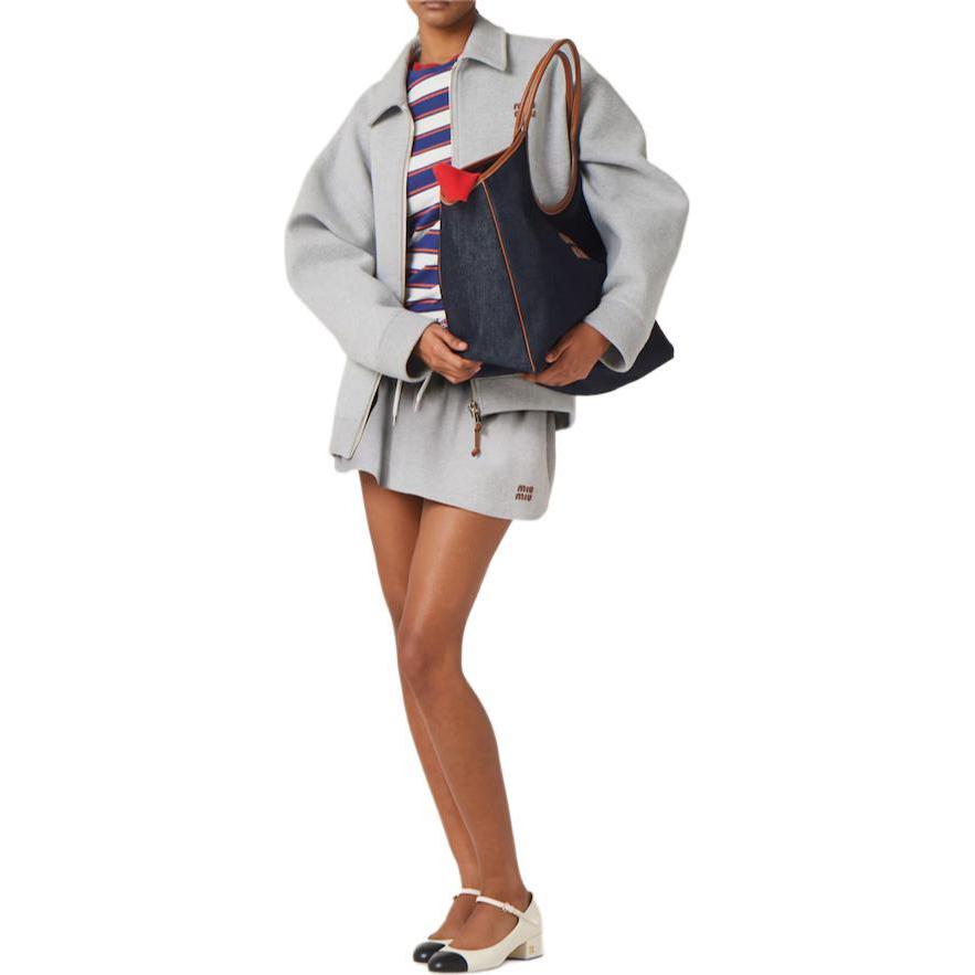 Purchase (W) MIU MIU 條紋修身破壞白色短袖T恤。 MJN537-14RT-F03SP-S-OOO