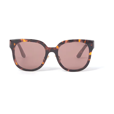 (Women) MIU MIU Tortoiseshell Butterfly Acetate Sunglasses with Patterned Temples SMU01ZEVAUFE70DC055