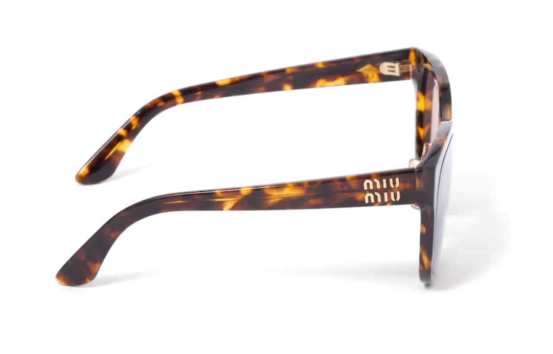 (Women) MIU MIU  Tortoiseshell Butterfly Acetate Sunglasses with Patterned Temples SMU01ZEVAUFE70DC055 圖 4