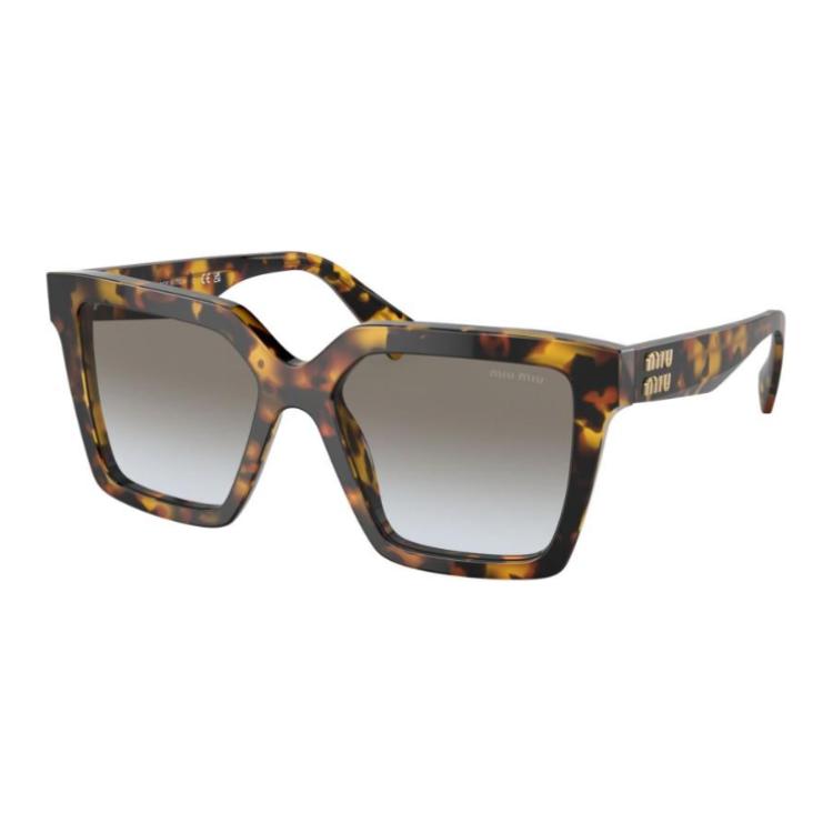 (Women) Miu Miu  Tortoiseshell Cat-Eye Acetate Sunglasses with Logo Temples SMU03YSVAU0A7