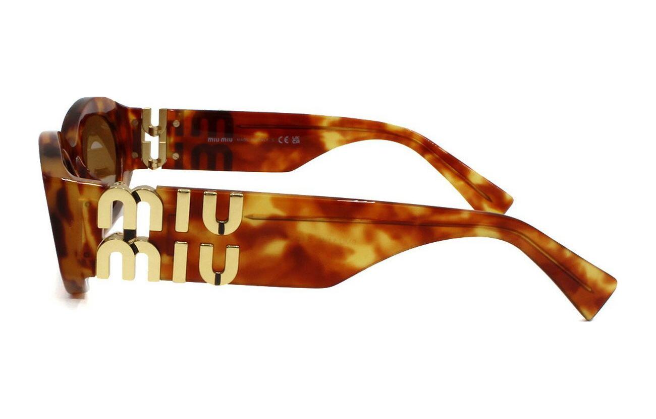 (Women) MIU MIU  Tortoiseshell Irregular Logo Embellished Sunglasses. SMU11W4BW2Z1 圖 3
