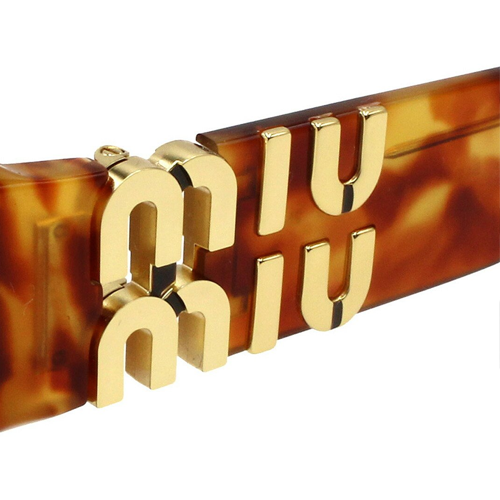 (Women) MIU MIU  Tortoiseshell Irregular Logo Embellished Sunglasses. SMU11W4BW2Z1 圖 4