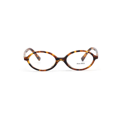 (Women) MIU MIU Tortoiseshell Optical Glasses Irregular Acetate Frame VMU01X-19P1O1