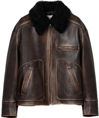 (W) MIU MIU 雙色皮革長袖拉鍊外套 米色 MPV826-1134-F0V6L-S-232 Order (W) MIU MIU 雙色皮革長袖拉鍊外套 米色 MPV826-1134-F0V6L-S-232