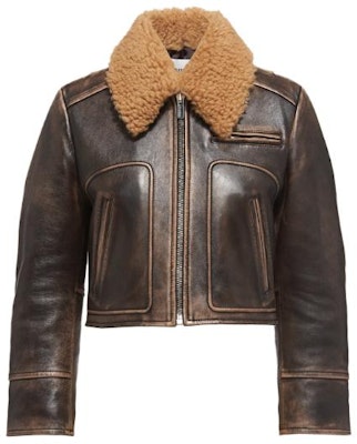 (W) MIU MIU 雙色皮革長袖拉鍊外套 米色 MPV826-1134-F0V6L-S-232 Cheap (W) MIU MIU 雙色皮革長袖拉鍊外套 米色 MPV826-1134-F0V6L-S-232