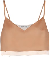 (Women) MIU MIU V-Neck Camel Wool Colorblock Vest Camisole. MT1869-165-F0040-S-231 (Women) MIU MIU V-Neck Camel Wool Colorblock Vest Camisole. MT1869-165-F0040-S-231