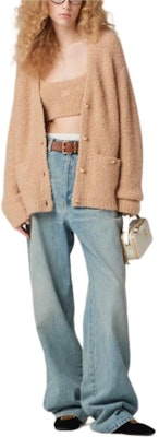 (Women) MIU MIU V-Neck Fitted Long Sleeve Sweater White MMF687_134Q_F0627 Lookbook (Women) MIU MIU V-Neck Fitted Long Sleeve Sweater White MMF687_134Q_F0627