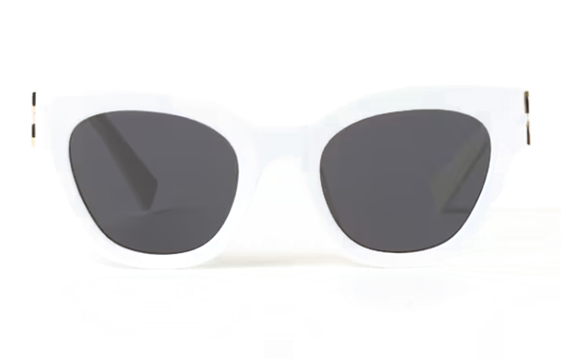 (Women) MIU MIU  White Butterfly Sunglasses with UVA & UVB Protection. SMU01Y-E142-F05S0-C-A051