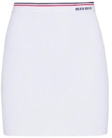 (Women) MIU MIU White Casual Skirt with Logo Decoration. MMG393-11FN-F0009 (Women) MIU MIU White Casual Skirt with Logo Decoration. MMG393-11FN-F0009