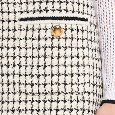 (W) MIU MIU 白色拼接丝绒A字休闲短裙 MG1746-10DX-F0964 Details for (W) MIU MIU 白色拼接丝绒A字休闲短裙 MG1746-10DX-F0964