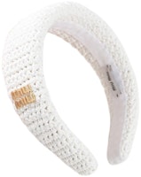 (Women) MIU MIU White Headband with Logo Design. 107599733 (Women) MIU MIU White Headband with Logo Design. 107599733