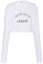 Order (Women) MIU MIU White Logo Embroidered Cotton Crop Long-Sleeve Top. MJL822-1ZFS-F0009