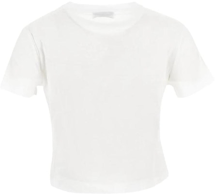 (W) MIU MIU ホワイト ロゴプリント クルーネック ショートスリーブ Tシャツ MJN48314ERF0009 Lookbook (W) MIU MIU ホワイト ロゴプリント クルーネック ショートスリーブ Tシャツ MJN48314ERF0009