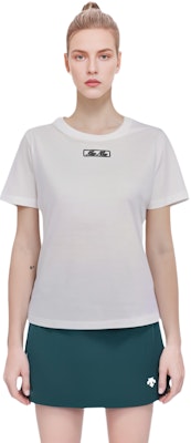 (W) MIU MIU ホワイト ロゴプリント クルーネック ショートスリーブ Tシャツ MJN48314ERF0009 Sizing (W) MIU MIU ホワイト ロゴプリント クルーネック ショートスリーブ Tシャツ MJN48314ERF0009