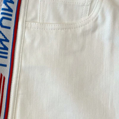 (Women) MIU MIU White Logo Striped Zipper Casual Mini Skirt. MG1229-1SXL-F0009 Shop (Women) MIU MIU White Logo Striped Zipper Casual Mini Skirt. MG1229-1SXL-F0009