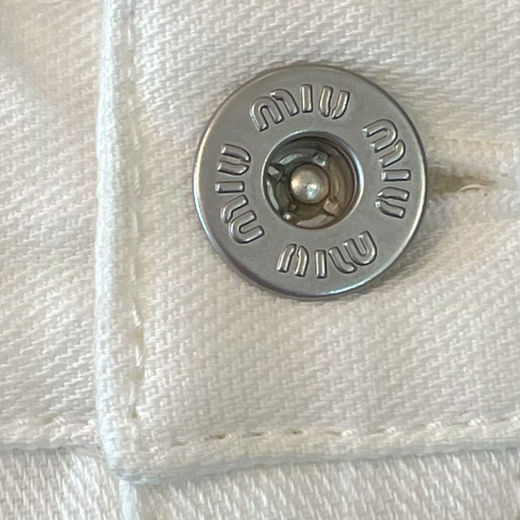 (Women) MIU MIU  White Logo Striped Zipper Casual Mini Skirt. MG1229-1SXL-F0009 圖 5