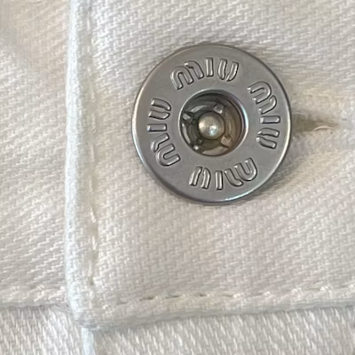 (Women) MIU MIU White Logo Striped Zipper Casual Mini Skirt. MG1229-1SXL-F0009 Purchase (Women) MIU MIU White Logo Striped Zipper Casual Mini Skirt. MG1229-1SXL-F0009