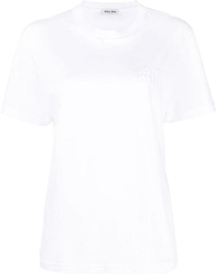 (W) MIU MIU 白色寬鬆版型圓領短袖T恤 FW23 MJN500-13VA-F0009 Buy (W) MIU MIU 白色寬鬆版型圓領短袖T恤 FW23 MJN500-13VA-F0009