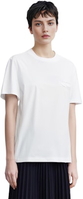 (W) MIU MIU 白色寬鬆版型圓領短袖T恤 FW23 MJN500-13VA-F0009 Shop (W) MIU MIU 白色寬鬆版型圓領短袖T恤 FW23 MJN500-13VA-F0009