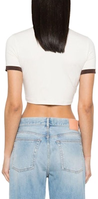 (W) MIU MIU Baju T Putih Loose Fit Cetakan Huruf Leher Bulat Pendek. MJN427-133N-F0304 Shop (W) MIU MIU Baju T Putih Loose Fit Cetakan Huruf Leher Bulat Pendek. MJN427-133N-F0304