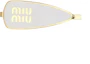 Buy (W) MIU MIU 白色金屬字母標誌髮夾 5IF1472F6TF0009