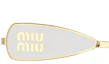 Order (W) MIU MIU 白色金屬字母標誌髮夾 5IF1472F6TF0009