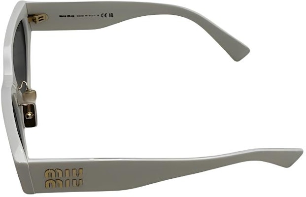 (W) MIU MIU Gafas de Sol Ovaladas Blancas con Diseño de Logo. 0MU03ZS1425S054 Shop (W) MIU MIU Gafas de Sol Ovaladas Blancas con Diseño de Logo. 0MU03ZS1425S054