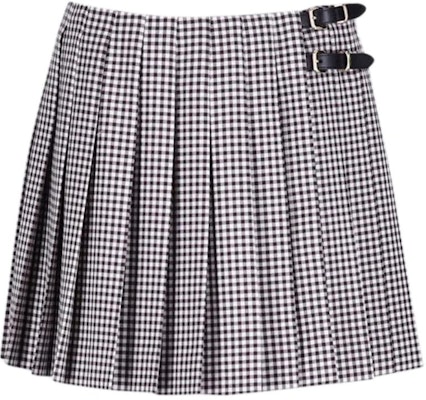 (W) MIU MIU Skirt Plaid Putih Logo Mini Lipat. MG2276-15Q5-F0VA5 Order (W) MIU MIU Skirt Plaid Putih Logo Mini Lipat. MG2276-15Q5-F0VA5