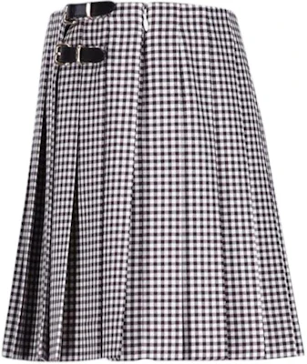 (W) MIU MIU Skirt Plaid Putih Logo Mini Lipat. MG2276-15Q5-F0VA5 Shop (W) MIU MIU Skirt Plaid Putih Logo Mini Lipat. MG2276-15Q5-F0VA5