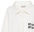 Details for (Women) MIU MIU White Polo Shirt with FW22 Letter Logo Print Collar. MJL914-12MI-F0009-S-231