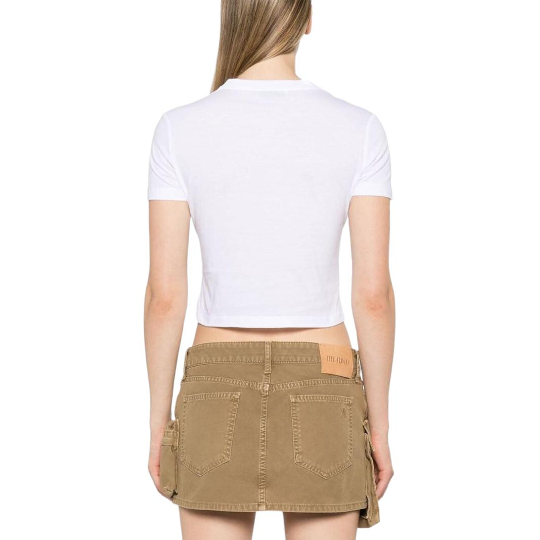 Purchase (W) MIU MIU 白色短袖圆领露脐上衣 MJN483-1YXT-F0009