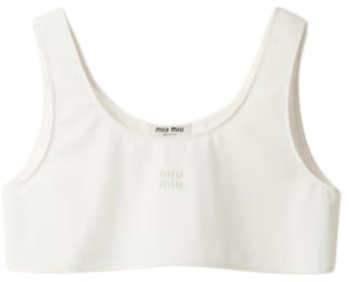 (W) MIU MIU Baju Tanpa Lengan Putih Kapas dengan Reka Bentuk Cetakan. MT1982-10RG-F0304-S-OOO Order (W) MIU MIU Baju Tanpa Lengan Putih Kapas dengan Reka Bentuk Cetakan. MT1982-10RG-F0304-S-OOO