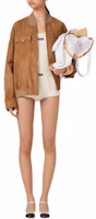 Shop (W) MIU MIU 白色無袖修身背心上衣附標誌設計。 MJT694-1464-F0018-S-OOO