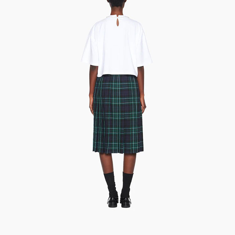 Lookbook (W) Camiseta Blanca MIU MIU Cuello Redondo Manga Corta SS22. MJN403-11MX-F0009