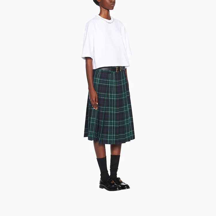 Shop (W) Camiseta Blanca MIU MIU Cuello Redondo Manga Corta SS22. MJN403-11MX-F0009