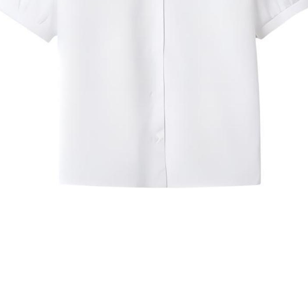 (Women) MIU MIU  White Striped Button-Up Shirt with Logo Embroidery. MK1857-10RG-F0009-S-OOO 圖 8