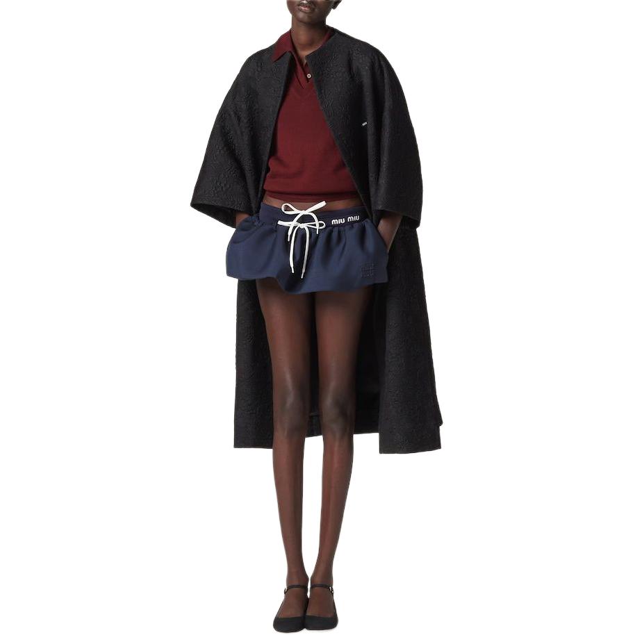Lookbook (W) MIU MIU Baju Polo Rajut Wool Logo Merah Gelap MML933-14RH-F0399-S-OOO