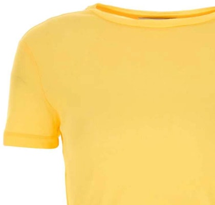 (W) MIU MIU 黃色標誌貼布短袖圓領T恤 FW24 MJN466-13VO-F0010 Lookbook (W) MIU MIU 黃色標誌貼布短袖圓領T恤 FW24 MJN466-13VO-F0010