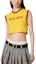 Purchase (W) MIU MIU Top Corto Sin Mangas Amarillo con Logo Contraste. MJT685-115L-F0Q8L-S-OOO